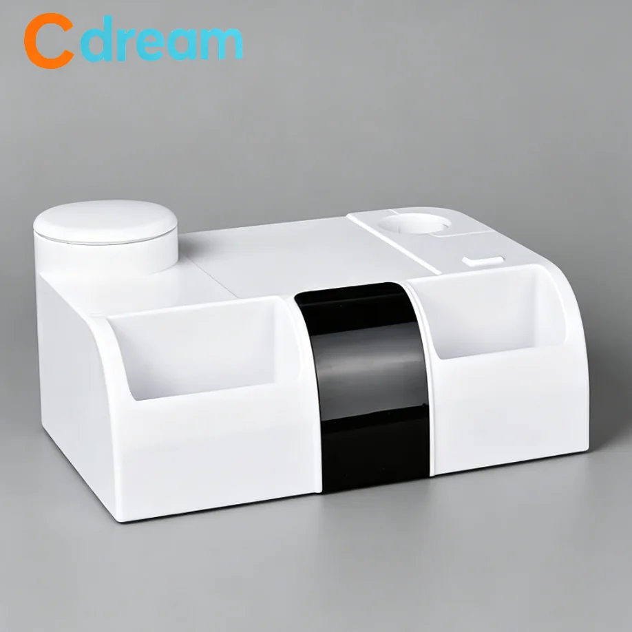 Baki Organizer Multifungsi Unit Gigi 3 in 1 Kotak Penyimpanan untuk Handpiece Gigi, Tisu, Gelas, Ponsel, Perlengkapan Klinik