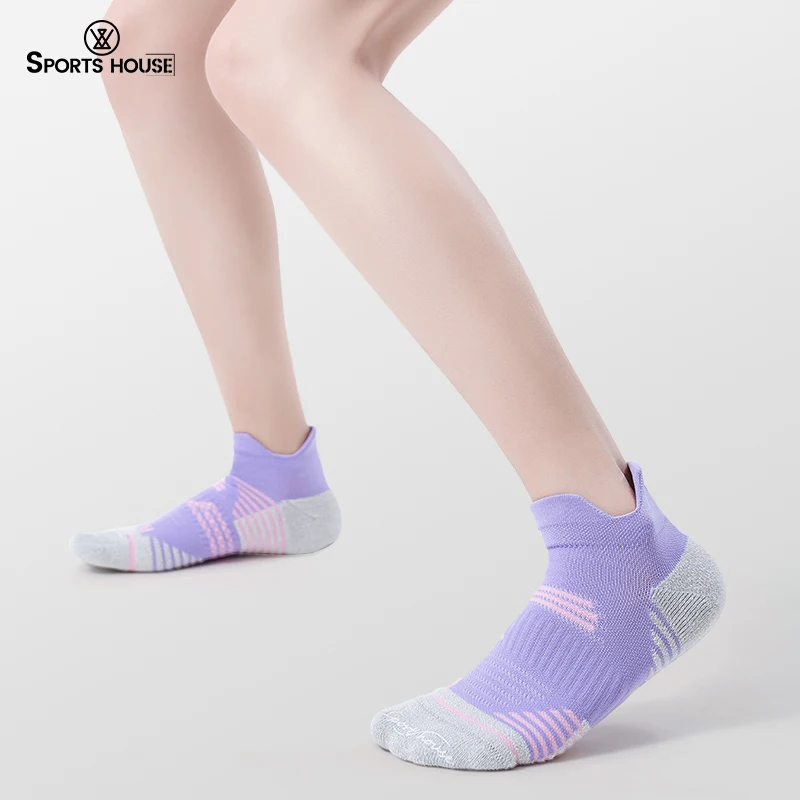 SPORT\'S HOUSE Spring and summer thin women boat socks Towel bottom wicking sweat breathable non-slip short sports socks