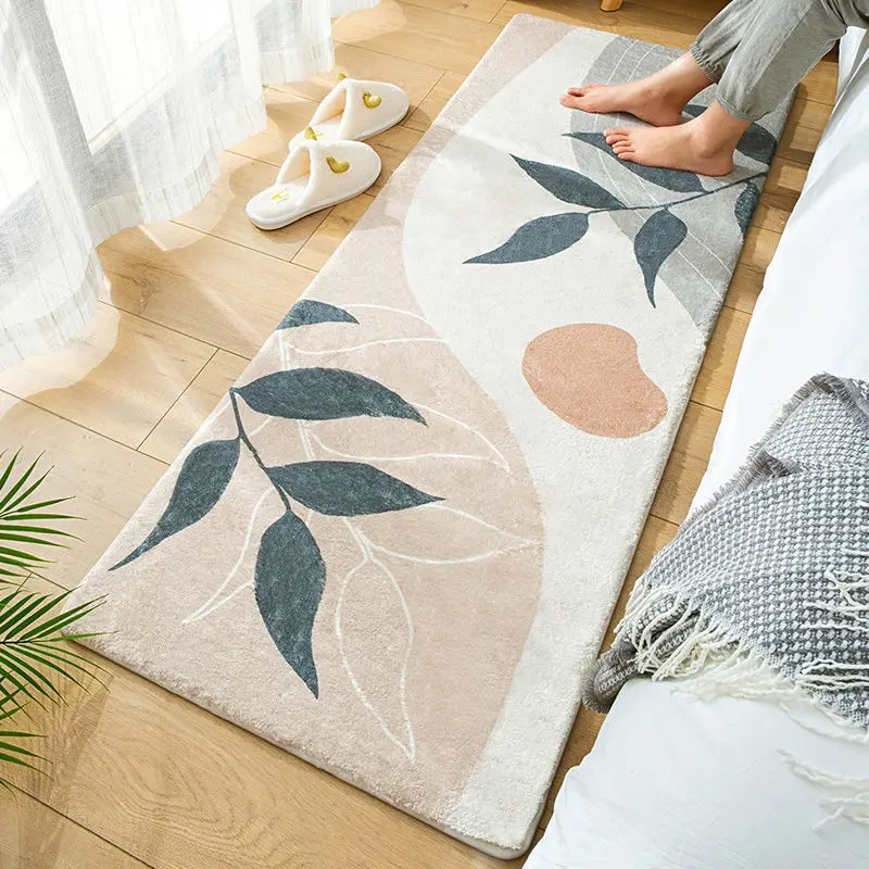 Nordic Style Living Room Sofa Large Area Carpet Bedroom Bedside Soft Thickened Decorative Floor Mat Bathroom Door Rug