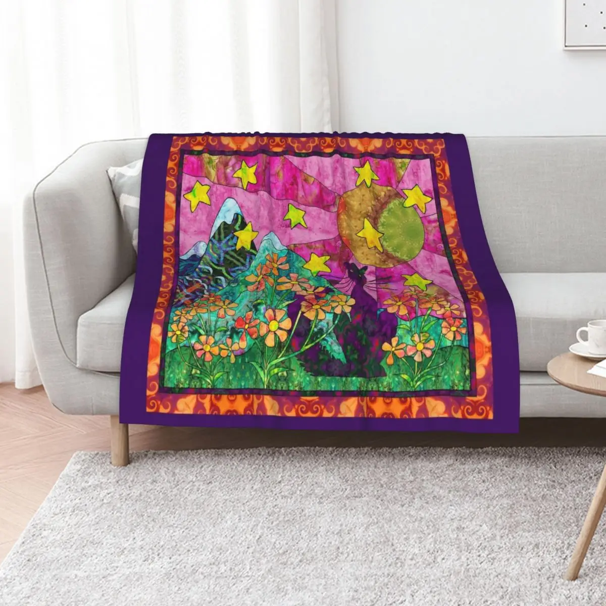 Hunting In The Garden Throw Blanket Hairy manga Shaggy Flannel bed plaid Decorative Sofa Blankets