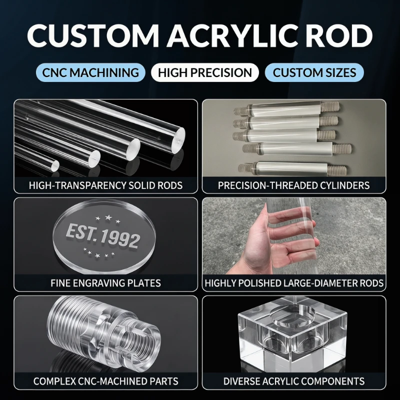 Acrylic Rod, Clear Acrylic Rod, PMMA Rod, Solid Acrylic Bar, Acrylic Round Bar, Organic Glass Rod