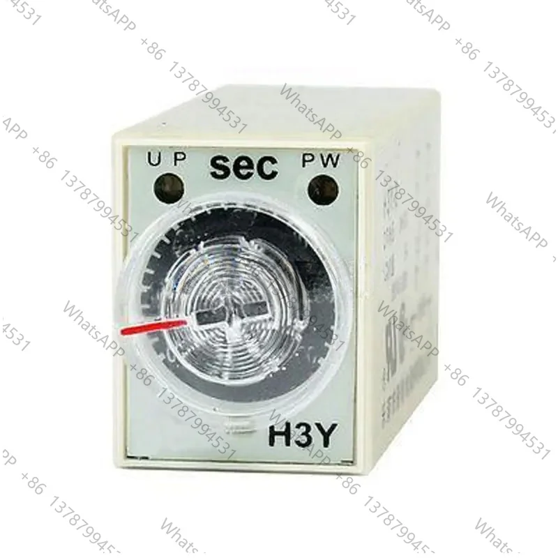 H3Y-2 DC12V DC24V AC24V 110V 220V 380V 8Pin 0-10S Seconds Timing Power on Time Delay Range DPDT Relay Timer