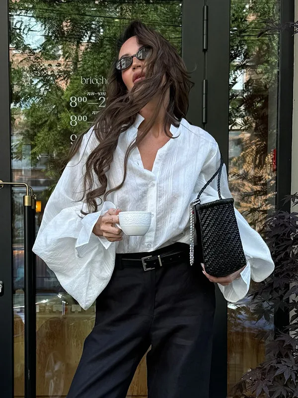 Faion Casual Loose Long Sve Women's Top Breathable Comfortable Faionable Loose Fit Long irt Girls Daily Wear