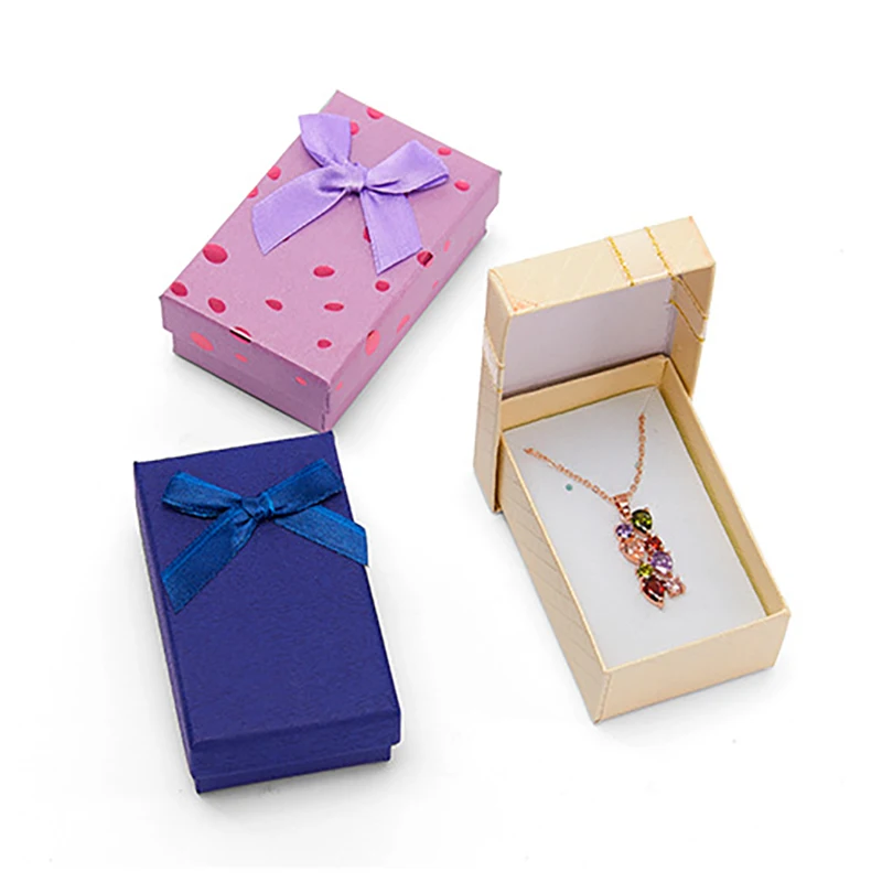 Caja organizadora de joyas de viaje para niña, estuche de exhibición de pendientes, collar, anillo, embalaje de regalo, cajas de almacenamiento, estuche de favores de boda