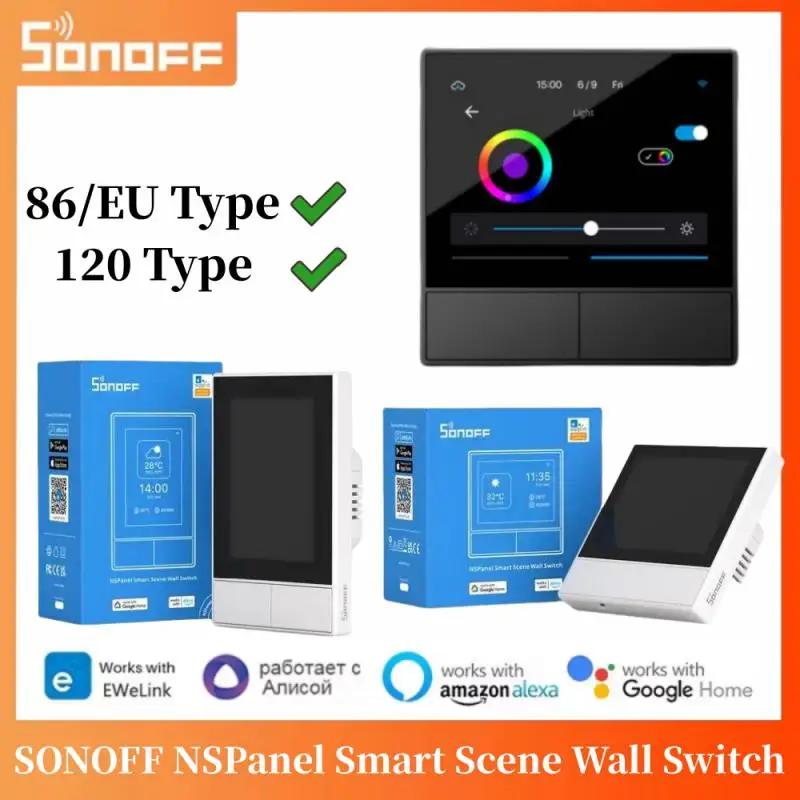 SONOFF NSPanel 86/120 Smart Scene Wall Switch WiFi Smart Home Control Panel All-in-One Control Support Alexa Google Home Alice