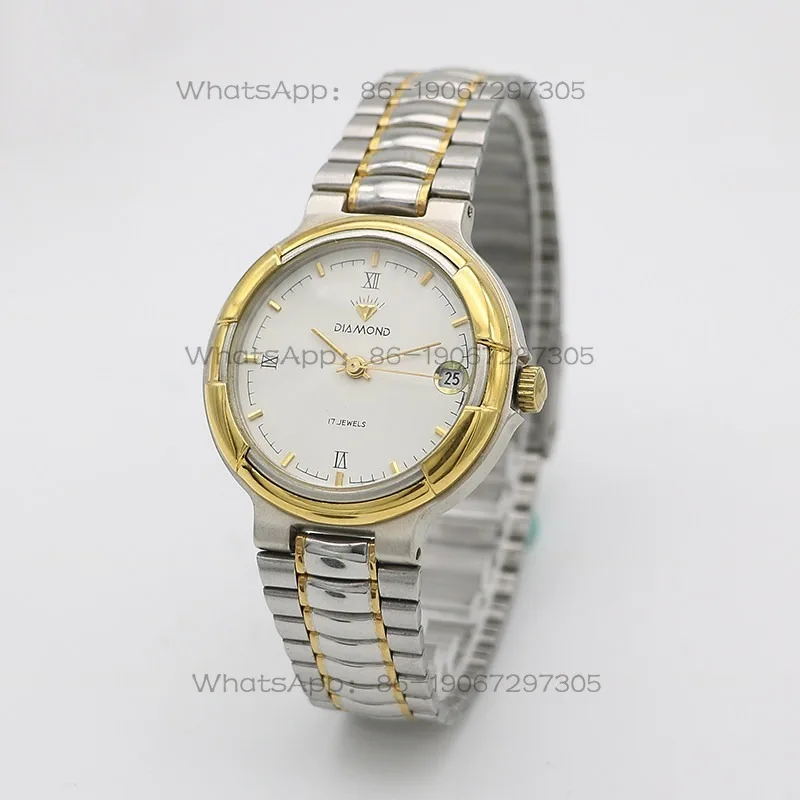 

Calendar Steel Strap Retro Manual Mechanical Watch Medium Old Antique Watch