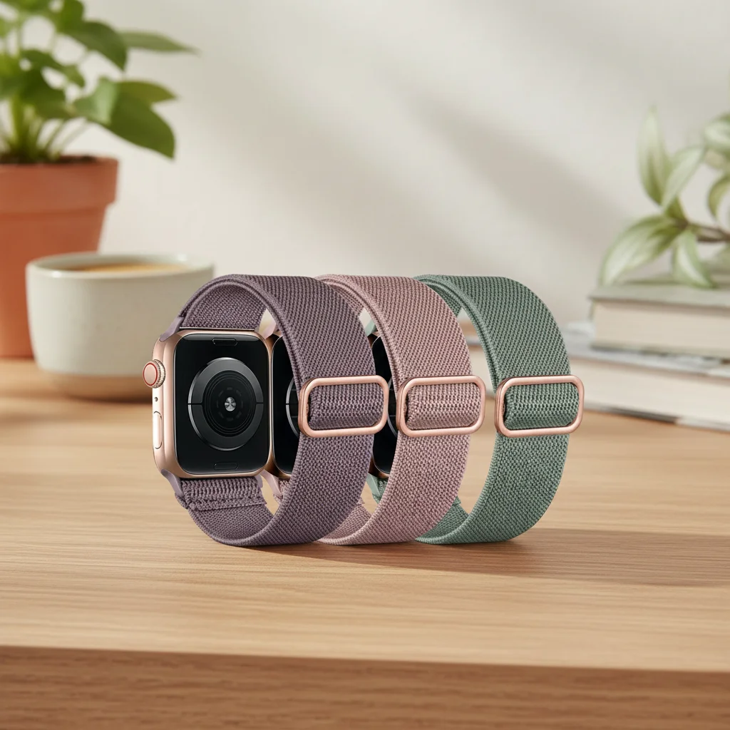 3 Stück Nylon-Armband für Apple Watch Ultra Band 38mm 40mm 41mm 42mm 44mm 45mm 46mm 49mm Elastisches Nylon-Armband iWatch Serie 11 10 9 – Detail 1