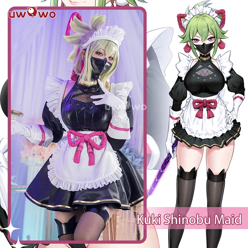 

LAST BATCH UWOWO Kuki Cosplay Maid Dress Game Genshin Impact Fanart Kuki Shinobu Maid Cosplay Maid Dress Halloween Costume