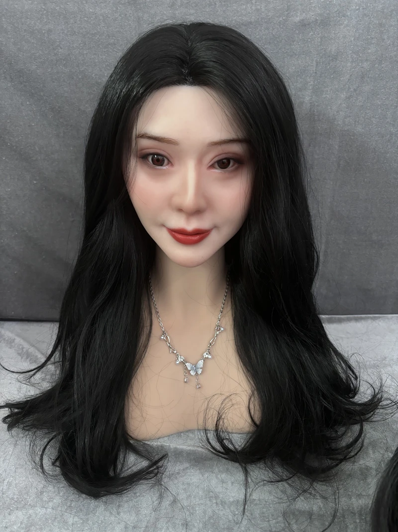 ROS الفم مزروع الشعر والحواجب سيليكون حقيقي الكبار دمية جنسية رئيس الفم مثير دميات حب للرجل #3