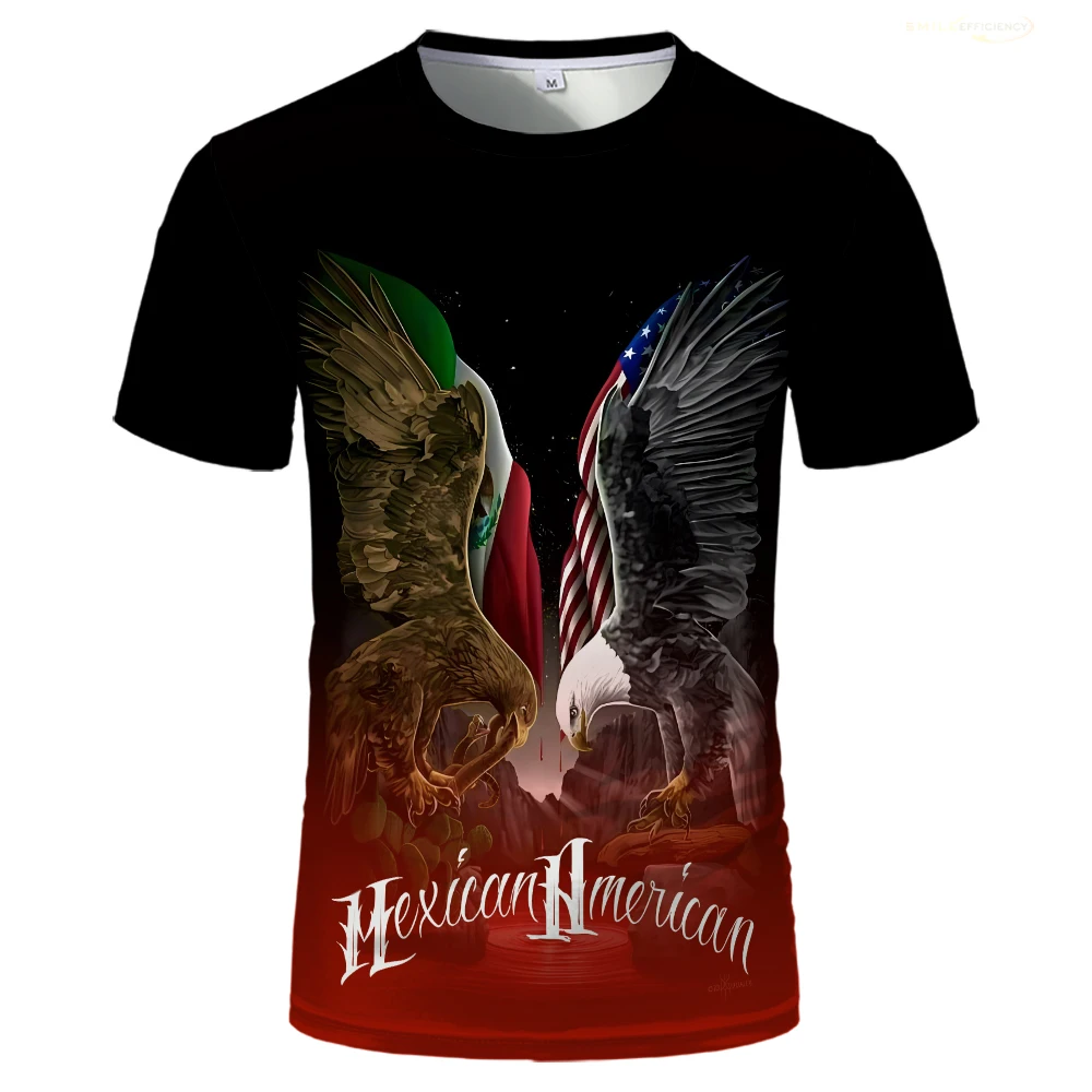 Mexico Jersey T Shirt Summer Outdoor Sports Football Uniform Mexican Mexican Flag Independence Day Gifts Short Sleeved T-shirts