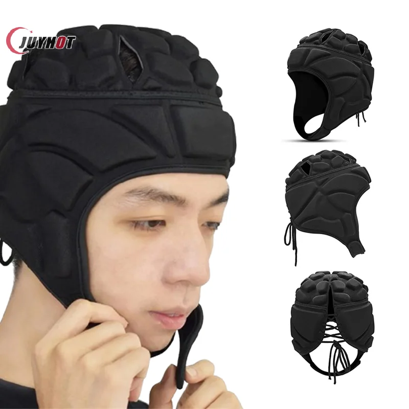 프로 헬멧 조정 가능한 EVA 충격 방지 골키퍼 헬멧 럭비 축구 축구 골키퍼 골키퍼 머리 보호대