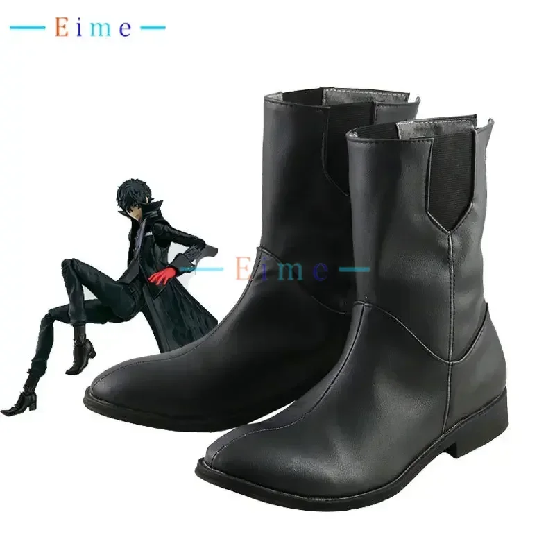 

Game P5 Amamiya Ren Cosplay Shoes Fate PU Leather Shoes Halloween Carnival Boots Cosplay Props Custom Made