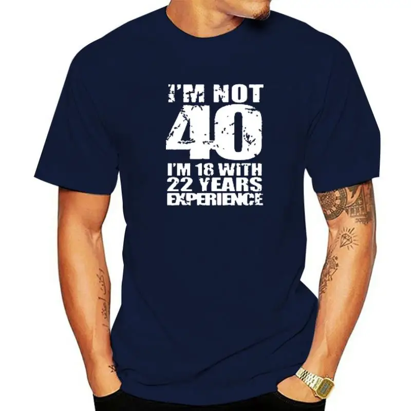 Funny 40th Birthday Men's Hoodies I'm NOT 40 I'm 18 Graphic Novelty Streetwear Hoodies Men Unisex Loose Drawstring Hoody