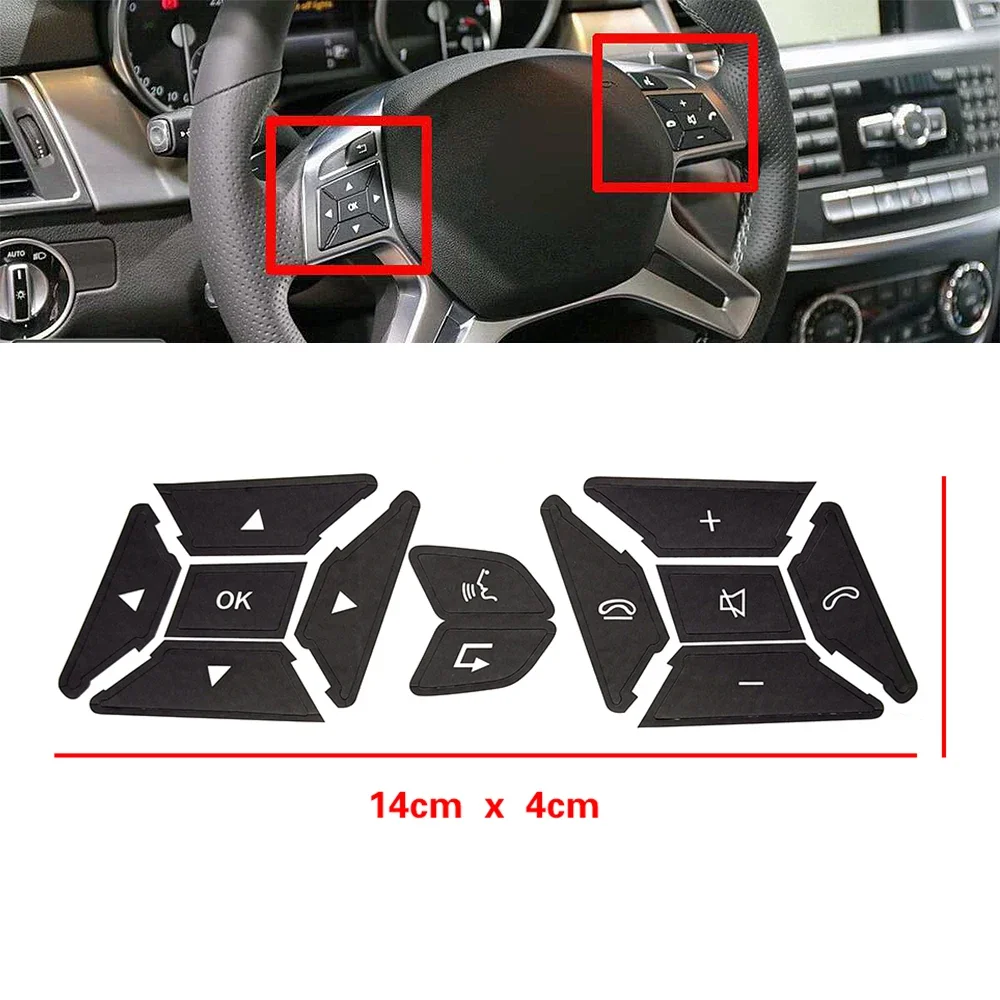 For Mercedes Benz E Class W212 W207 A207 E200 E220 E250 E300 E350 Car Steering Wheel Button Repair Sticker Decal