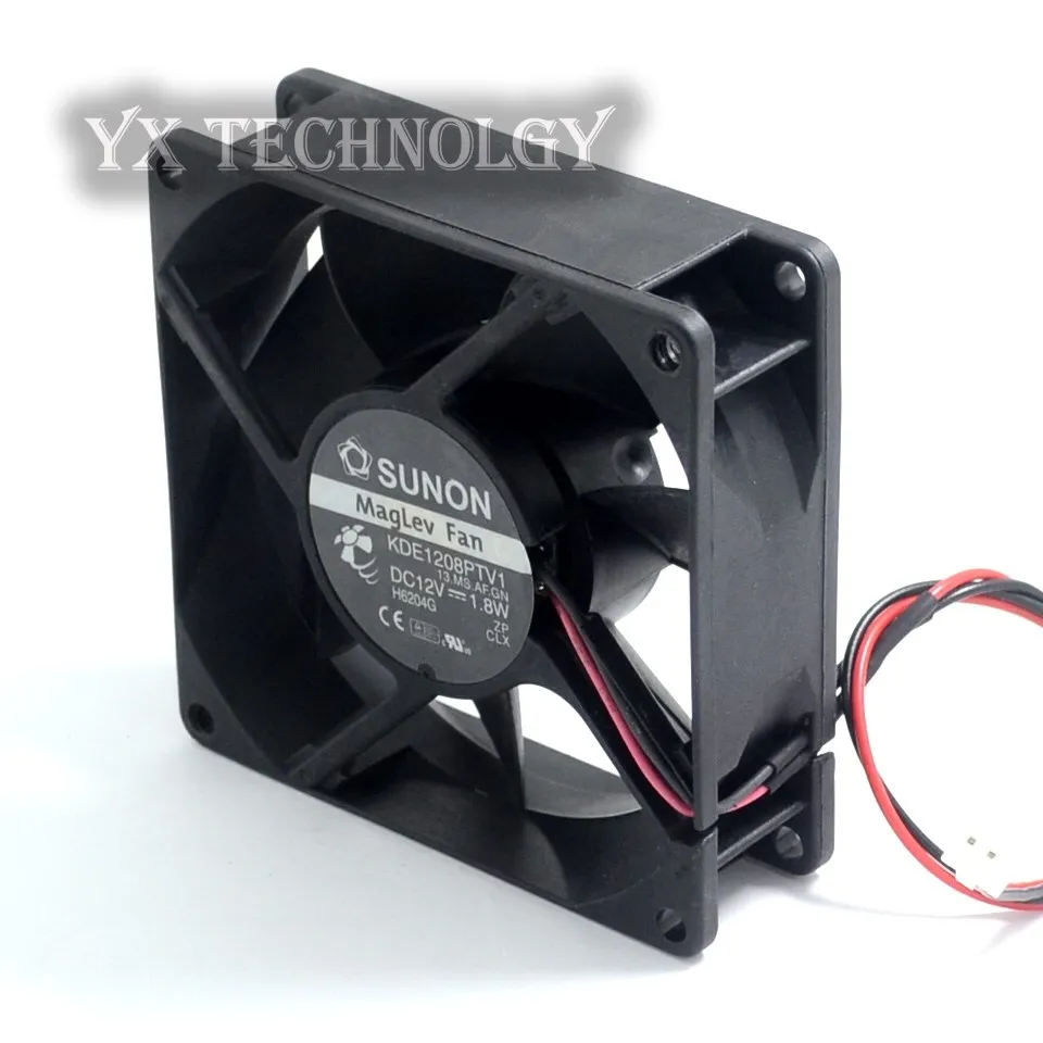 For SUNON KDE1208PTV1 12V 1.8W 80mm chassis power supply cooling fan