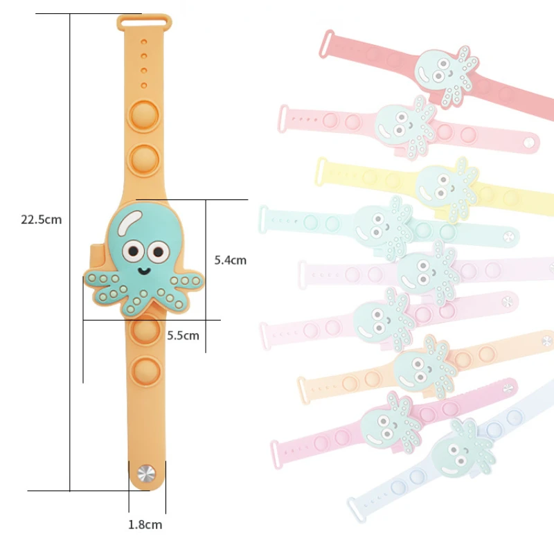 Fashion Waterproof Kids Watch Cute Octopus Shape LED Digital Watches for Boys Girls BPA Free Silicone Band Children Wristwatch