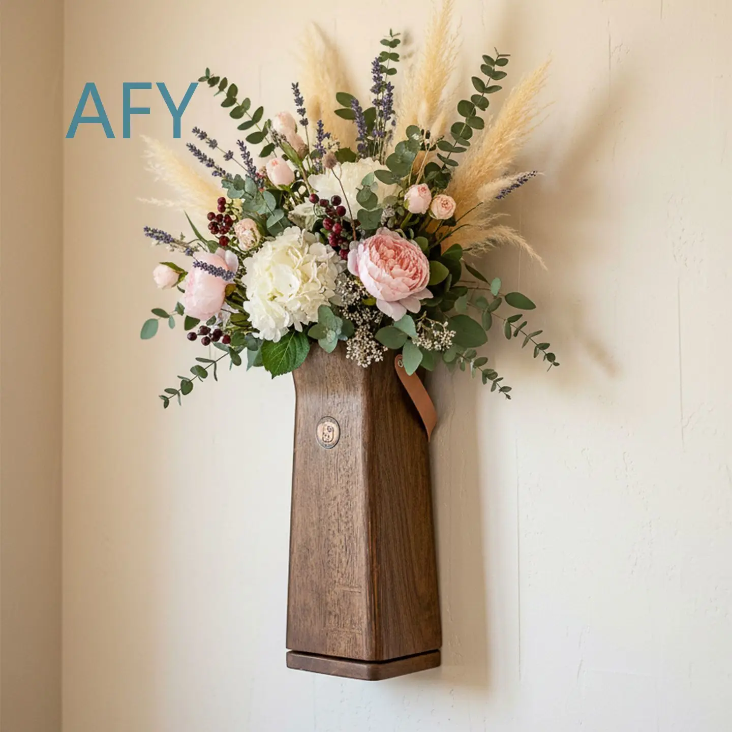 Black Walnut Color Desktop Vase for Home Decor for Living Room for Wall Mounted Flower Bottle for Tea Table for Storage Tray