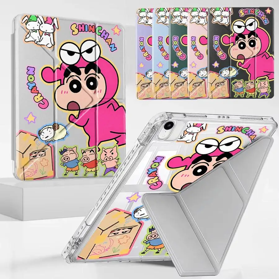 Crayon Y-Fold Halterungshülle Tablet-Case für iPad Pro 2025 Pro 11. 10. 9. 8. 7. Generation 12,9 Zoll Air 4 5 M3 M2 1 2 M4 11 Zoll Mini 6 7