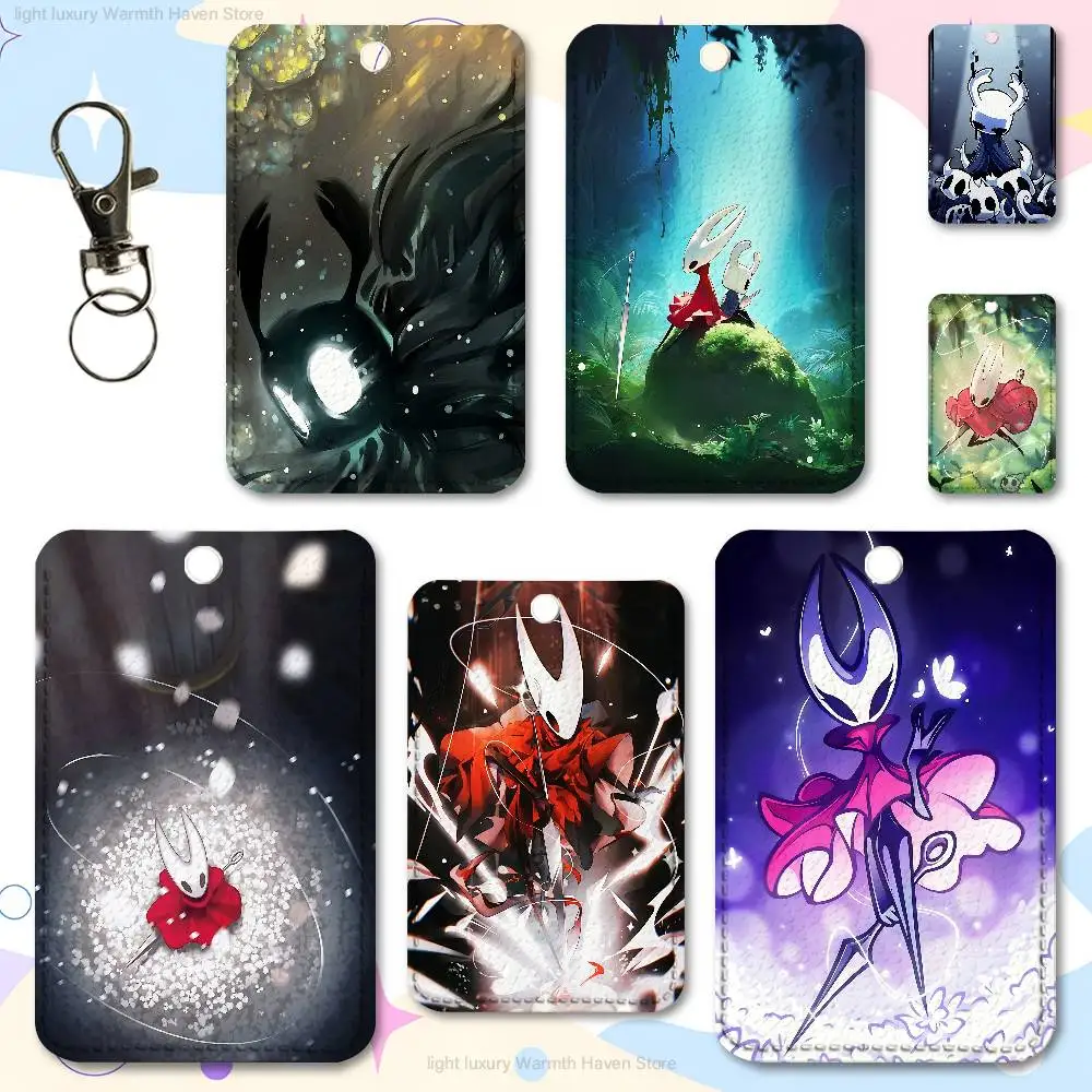

H-Hollow K-Knight Game Cute Cartoon Card Keychain Anime Fashion Pendant Bag ID Door Card Case Bus Card