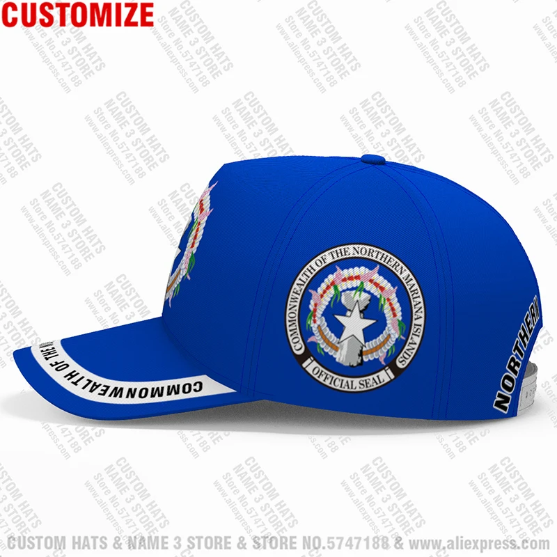 Northern Mariana Island Baseball Cap Free 3d Custom Made Name Team Game Logo Mp Hat Mnp Travel Fishing Cnmi Island Flag Headgear