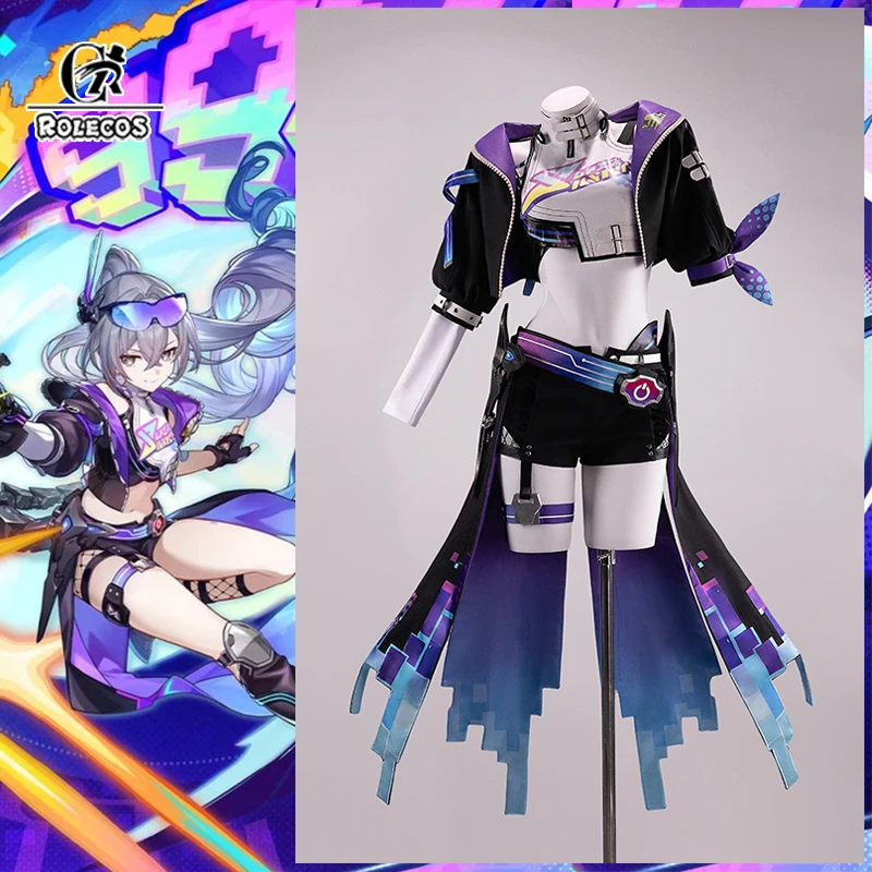 ROLECOS Game Honkai Star Rail Silver Wolf LV.999 Cosplay Costume Godmode Player Women Outfits Halloween Party Suit