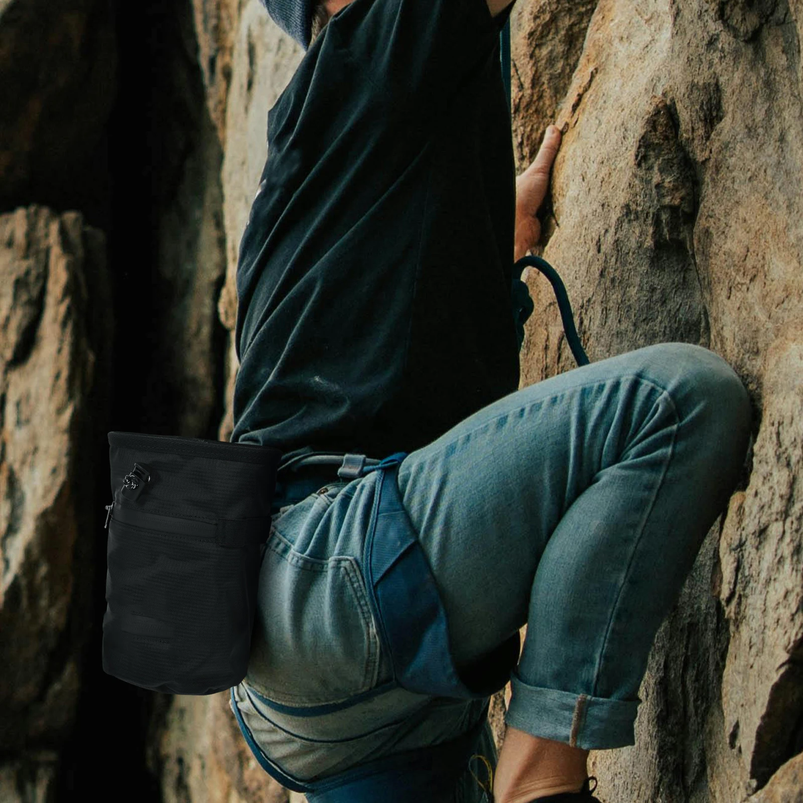

Climbing Powder Bag Chalk Bags Bouldering for Rock Bucket Mountaineering Storage Outdoor