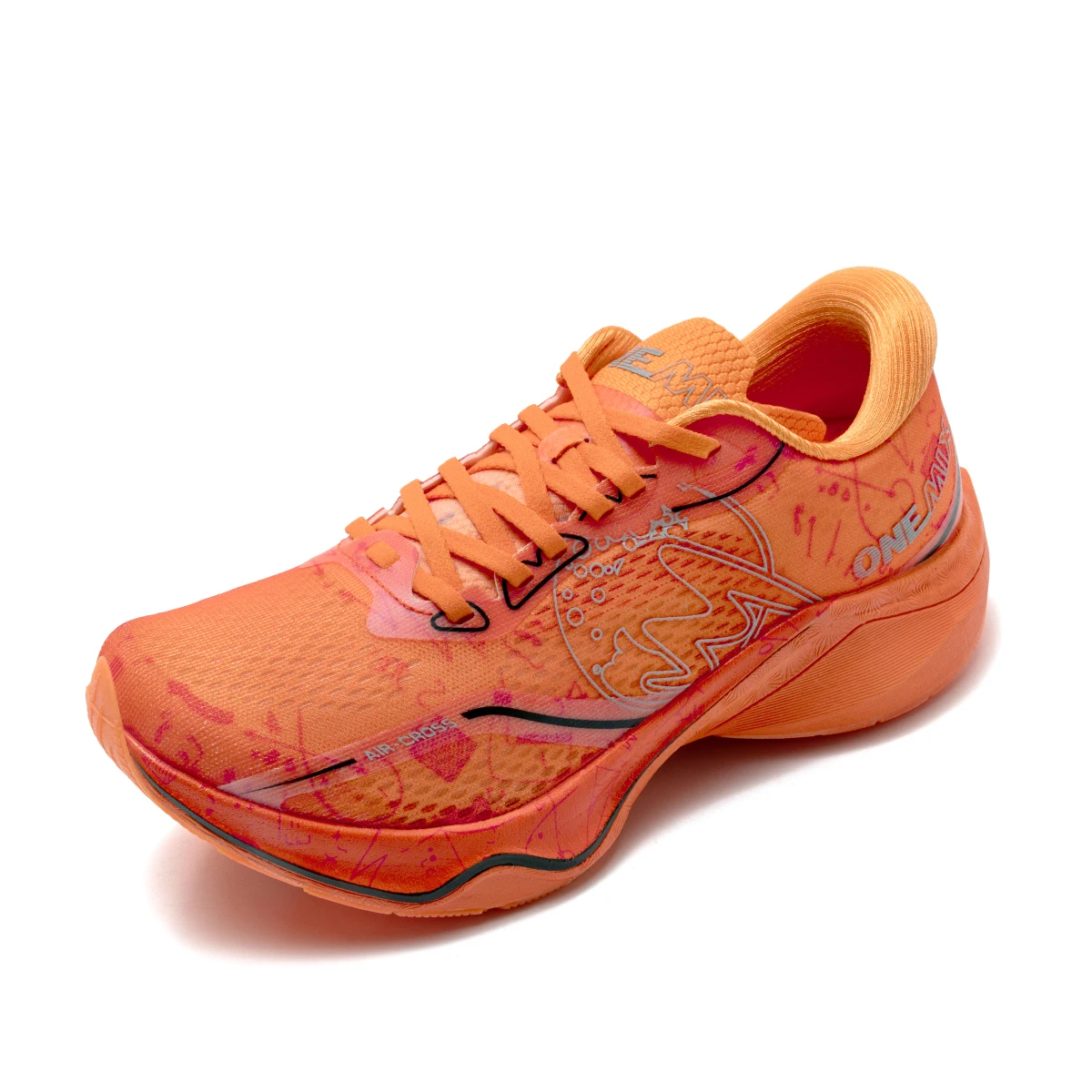 ONEMIX Herren Carbon-Laufschuhe Stoßdämpfend Hochelastisch Atmungsaktive Sportschuhe für Umfassendes Training – Detail 5