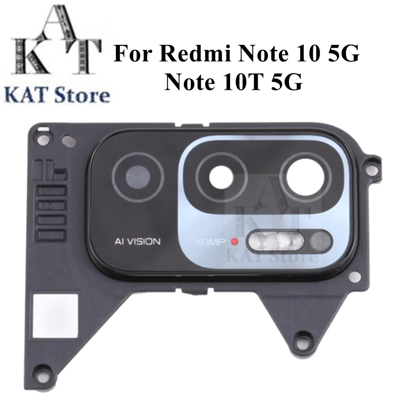 

KAT For Redmi Note 10 Note 10T 5G Rear Camera Frame Cover Glass Back Lens Smartphone Replacement Parts