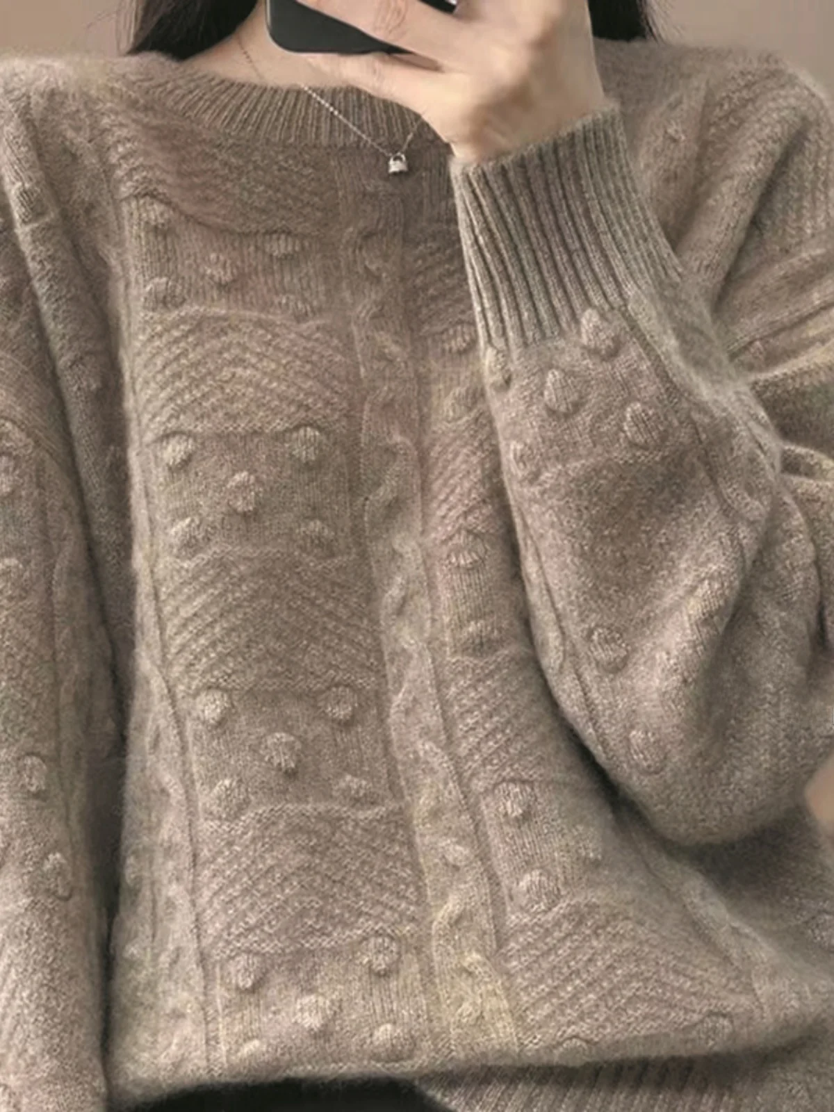 

Вязаная женская базовая кофта с эффектом похудения, свободного кроя, утепленная, осенне-зимняя, новая модная модель, внутренняя одежда больших размеров