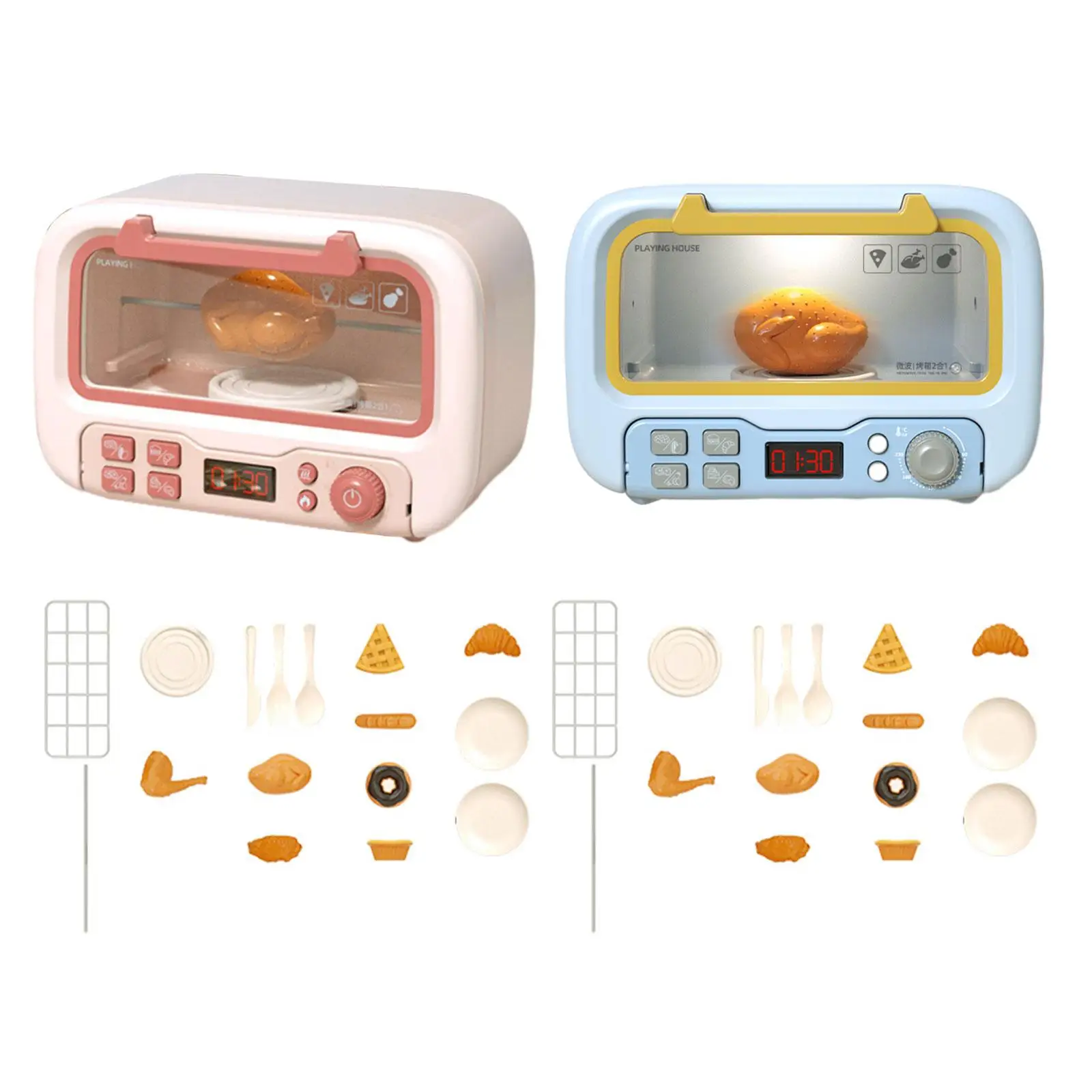 Kids Microwave Play Pretend Toys Realistic Toy Kitchen Appliances and Food Accessories for 3-8 Year Old Toddlers Kids Microwave Play Pretend Toys Realistic Toy Kitchen Appliances and Food Accessories for 3-8 Year Old Toddlers