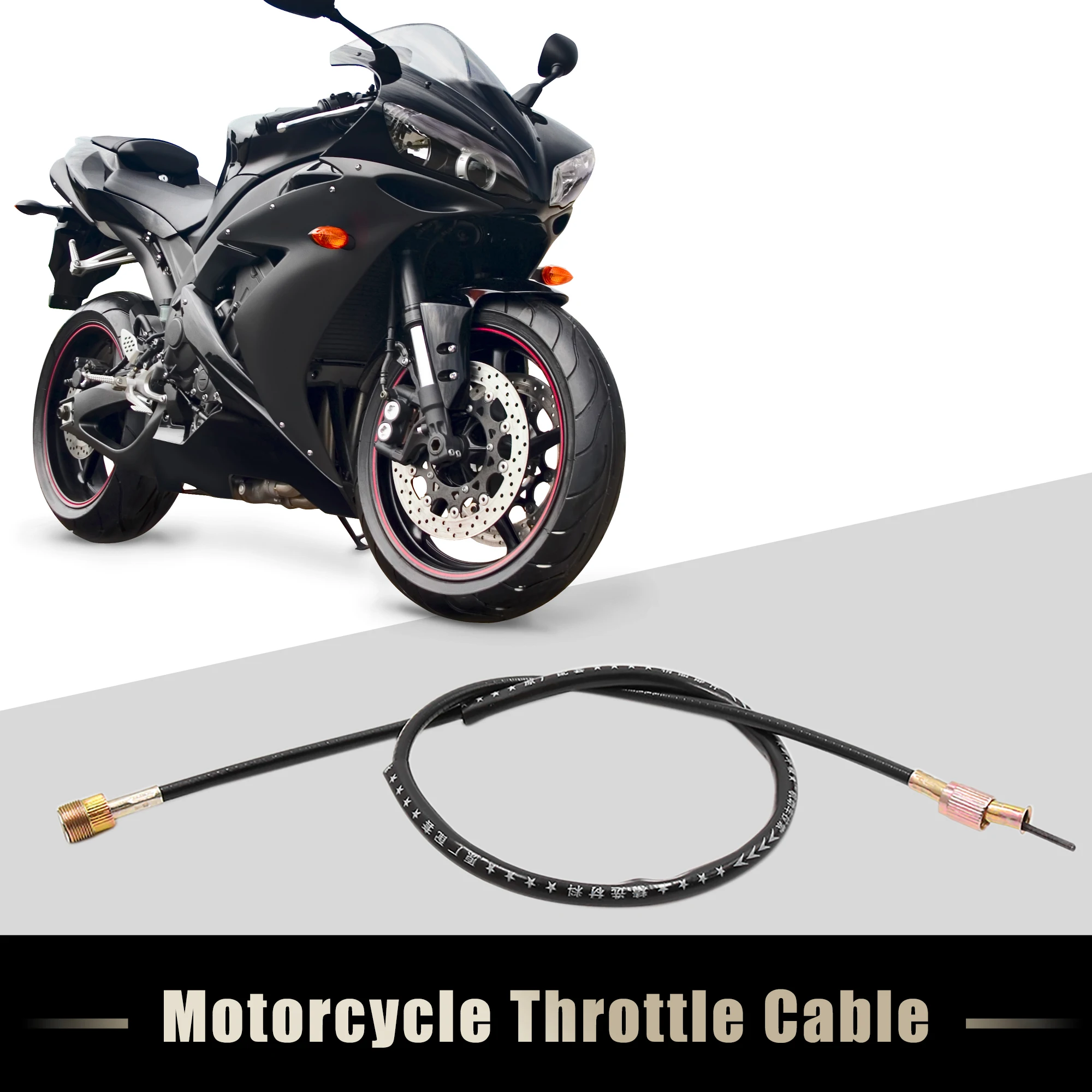 

Motoforti 89cm 35" Length Black Rubber Coated Motorcycle Motorbike Speedometer Cable Replacement for Suzuki GN125