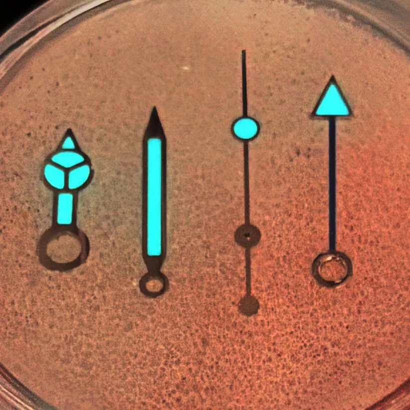 ملحق يد الساعة لساعة Rol.ex 3186 مزود بحركة 3186 G.MT المضيئة بأربعة أيدي