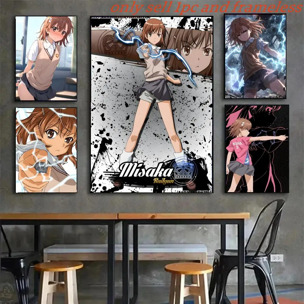 A Certain Magical Index Misaka Mikoto Anime Poster HD Wall Art interior Hallway Home Decoration Holiday Gifts
