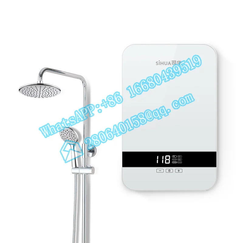 SiHUA Bathroom Geyser Tankless Electric Instant Water Heater Shower with CE Certificate