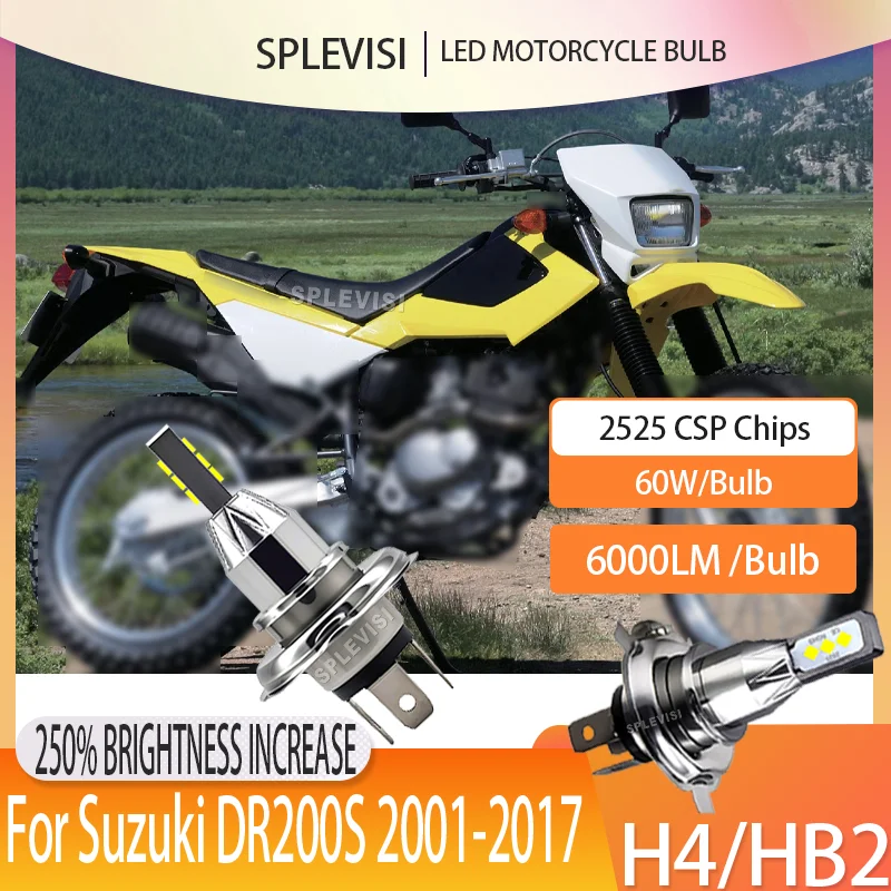 

LED Motorcycle Headlights 2525 CSP Plug and Play New Batch For Suzuki DR200S 2001 2002 2003 2004 2005 2006 2007 2008 2009-2017