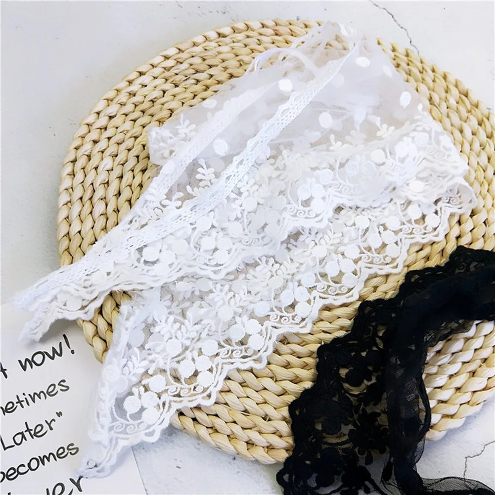 Lace Lace Solid Color Triangle Scarf Female Spring, Autumn and Winter New All-Match Korean Small Scarf Wrist Silk Scarf