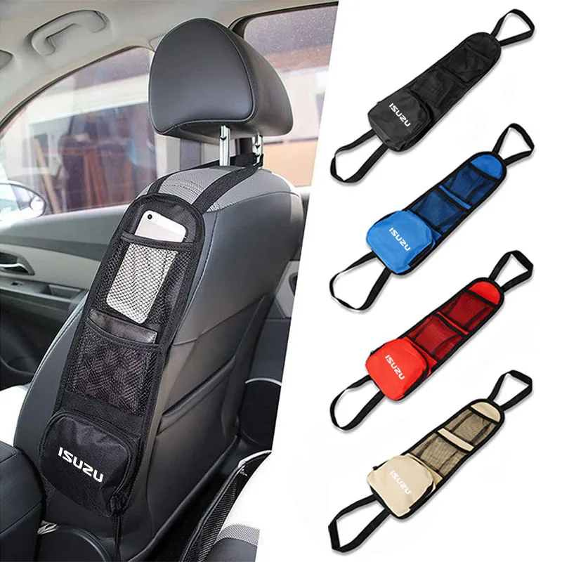 Car Seat Side Storage Bag Hanging Mesh for Isuzu D-MAX D MAX Dmax I II PANTHER ASCENDER 4X4 WFR VAN NFR ATV TROOPER Accessories