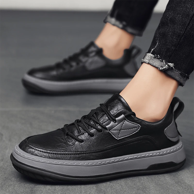 Men\'s Shoes Fashion Luxury Casual Sneakers 2023 Comfort Sports Flats Male Footwear Versatile Leather Outdoor Daily Oxford Shoes