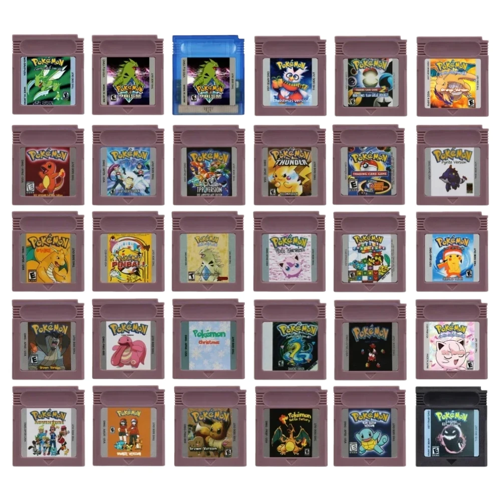 30 Estilos de Cartuchos de Juego de 16 Bits de la Serie Pokémon GBC, Versión Hack de Pocket Monster, Prism Pinball, Christmas Thunder, Versión en Inglés