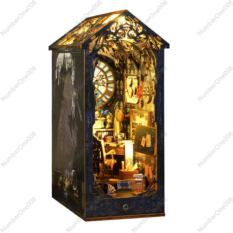 

Mystery Bookstore DIY Kit, 3D Detective Scene Assembly Model, Unique Bookshelf Insert Gift Idea