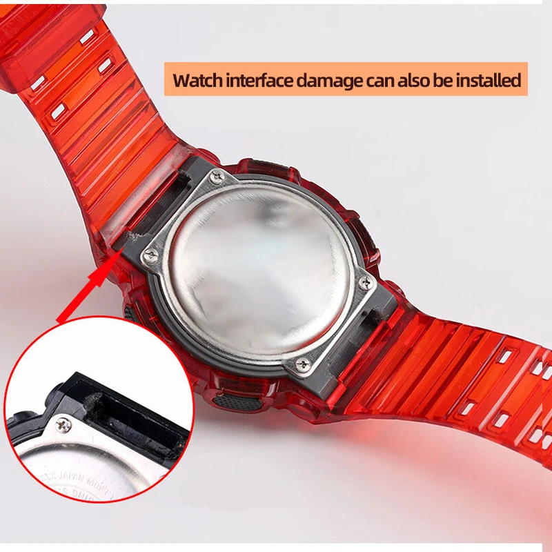 For Casio G-SHOCK GA-110 GA100 120 Silicone Case Strap Set Design Of Watch Inner Shell Damage TPU Watch Strap +case