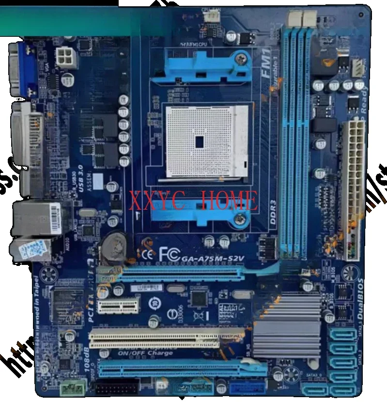 

original test motherboard GA-A75M-S2V DDR3 FM1 USB3.0 fully integrated motherboard