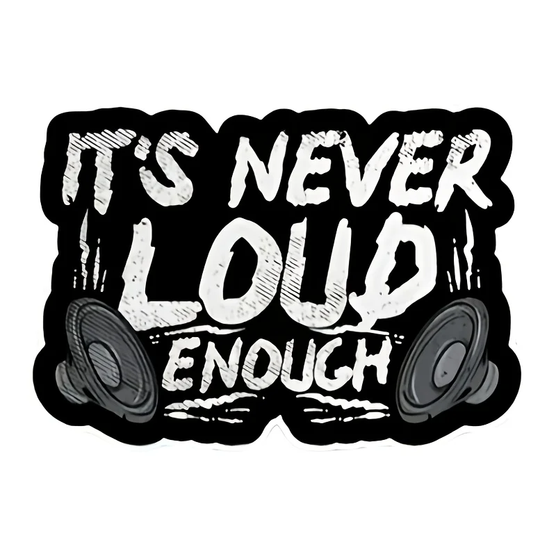 

1 шт. Музыкальная наклейка «Это никогда не громко» — стильный клей для автомобильных бамперов, чехлов для телефонов, динамиков, отлично подходит для любителей звука