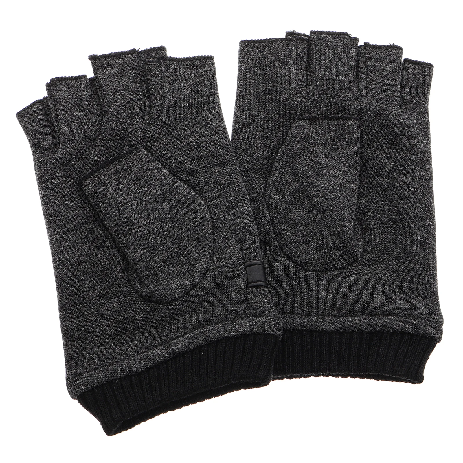 

Thermal Half Gloves for Driving Cycling Winter Running Grey Student Durable Antislip Thermal Mittens Warm Cold Weather