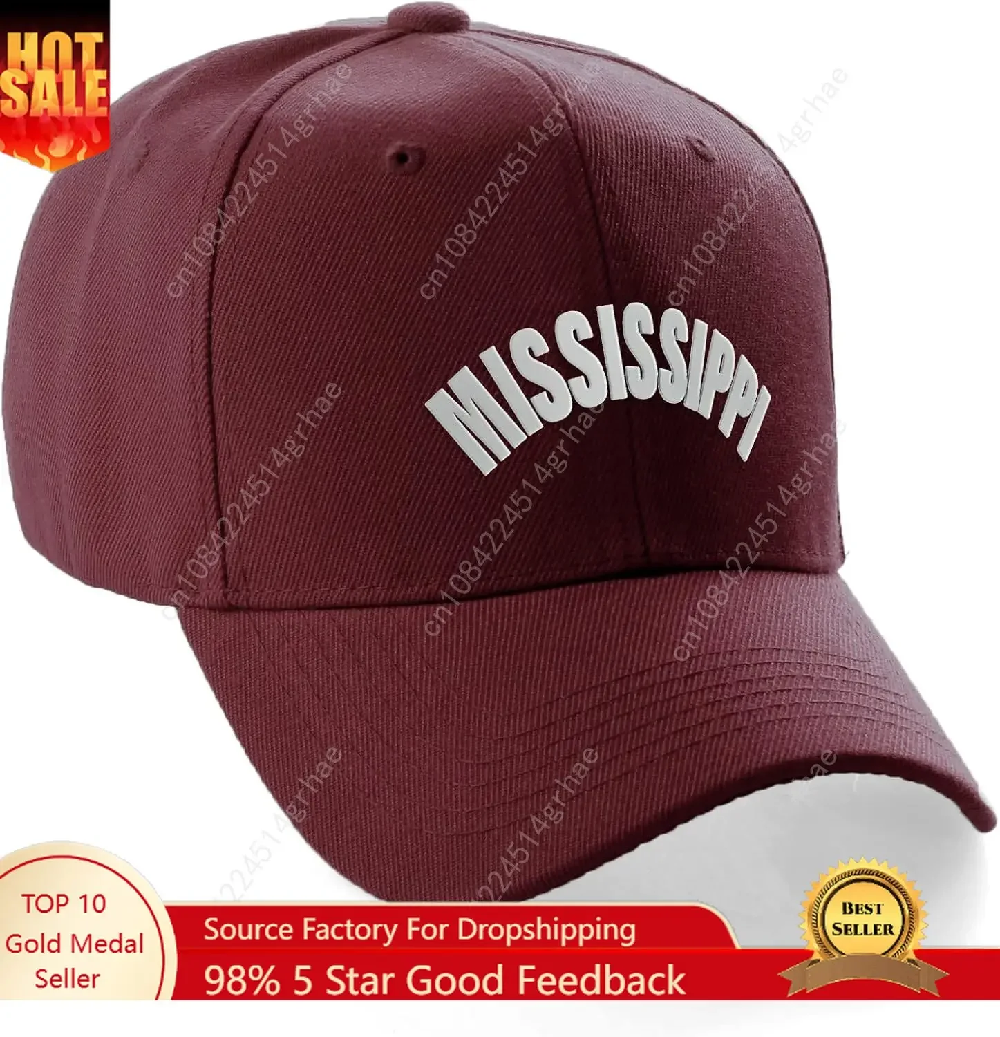 

Daxton USA Cities States Baseball Hat Cap Arch Letters