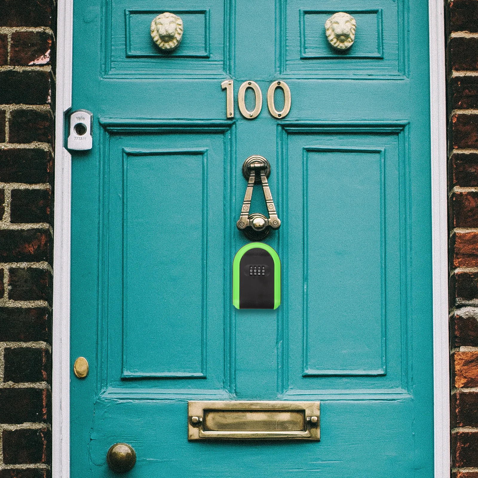 صندوق قفل مفتاح بكلمة مرور مكون من 4 أرقام مع رمز ABS قفل مجمع على الحائط من البلاستيك لتخزين المفاتيح الأمنية الخارجية #5