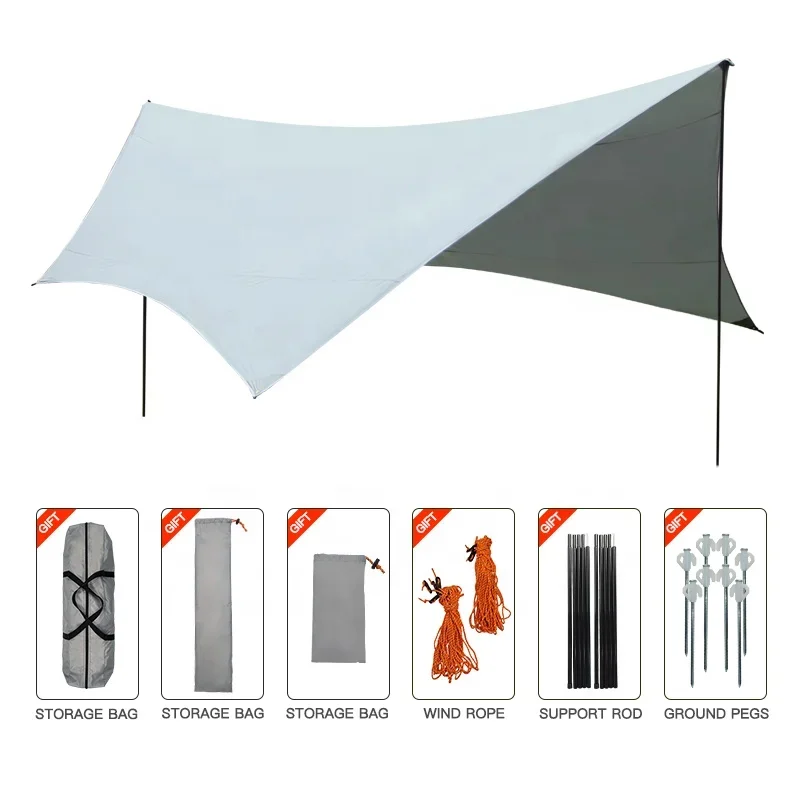 2022 new hot selling outdoor camping portable rain-proof flyer tarpaulin tent