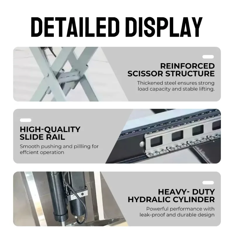 Electric Four-Wheel Industrial Scissor Lift Table Cart Portable Mobile Lift Platform Warehouse Truck Loading Heavy Duty Cargo