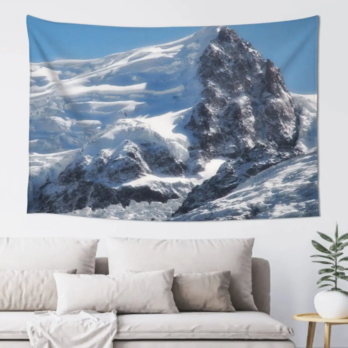 Mont Blanc du Tacul, Alpes, Francia Tapiz Decoraciones personalizadas para tu dormitorio Tapiz