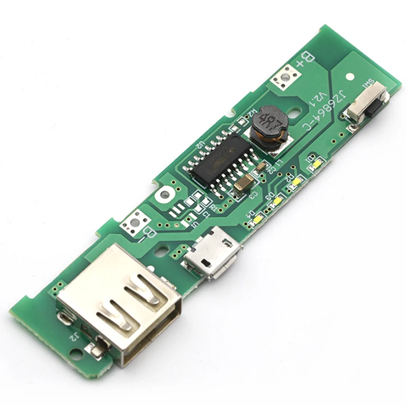 5V 2.1A/5V1A Power Bank Charger Charge Module Charging Circuit Board PCB Step Up Boost Power Module DIY 18650 Battery